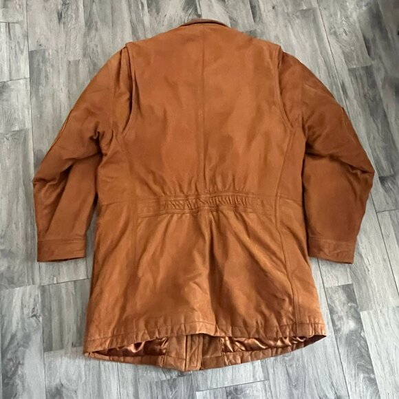 Vintage Eddie Bauer Leather Hunting Jacket Coat - Picture 3 of 10